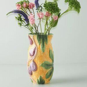 Anthropologie Nathalie Lete Fig and Leaves Vase